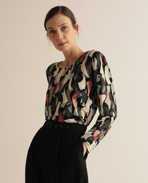 Blanxart - Camiseta De Mujer Punto Manga Larga