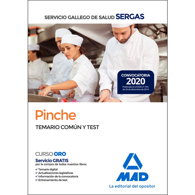 Pinche del servicio gallego de salud. Temario común y test (Tapa blanda)