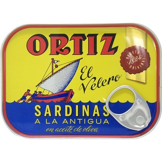 ORTIZ old style sardines in olive oil tin 100 drained weight g