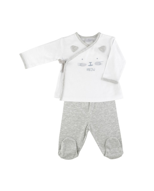 pijama bebe gris