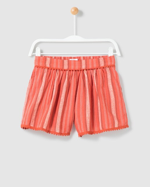 red striped shorts
