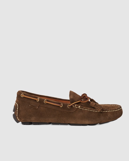 tan suede driving shoes