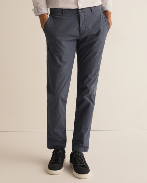 Calças chino de homem slim azul