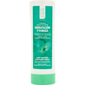 VECKIA Hidratación y Pureza conditioning cream with blue lotus flower and coconut oil flask 300 ml for normal hair