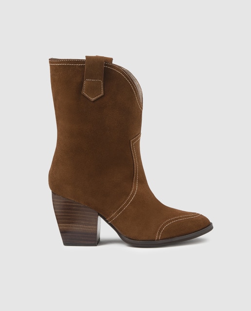 Botas de mulher Wonders camel em pele