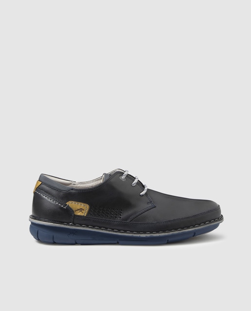 Zapatos de cordones de hombre Fluchos de piel azul Zapatos de cordones de hombre Fluchos de piel azul