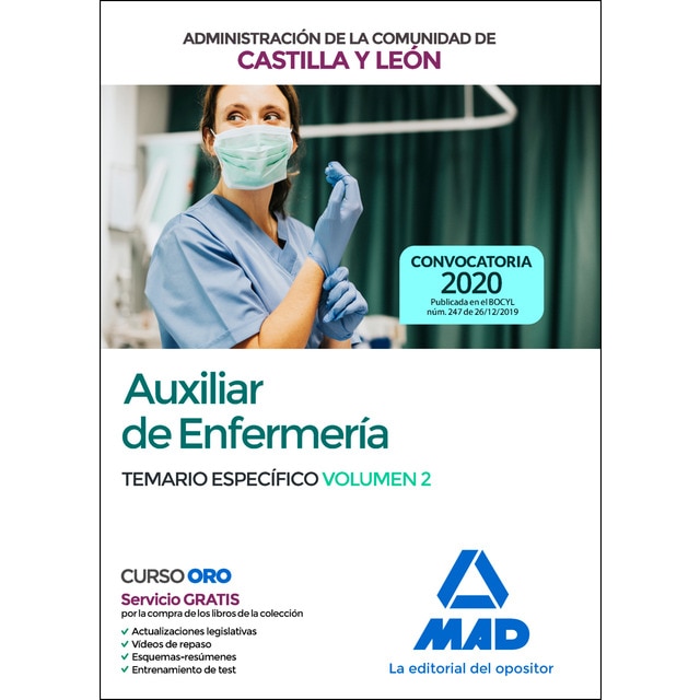 Auxiliar de enfermería de la administración de la comunidad de castilla y león. Temario específico volumen 2 (Tapa blanda)
