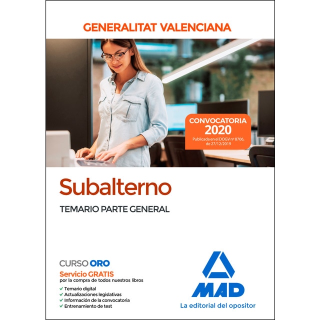 Administrativo de la Generalitat Valenciana. Temario Parte General