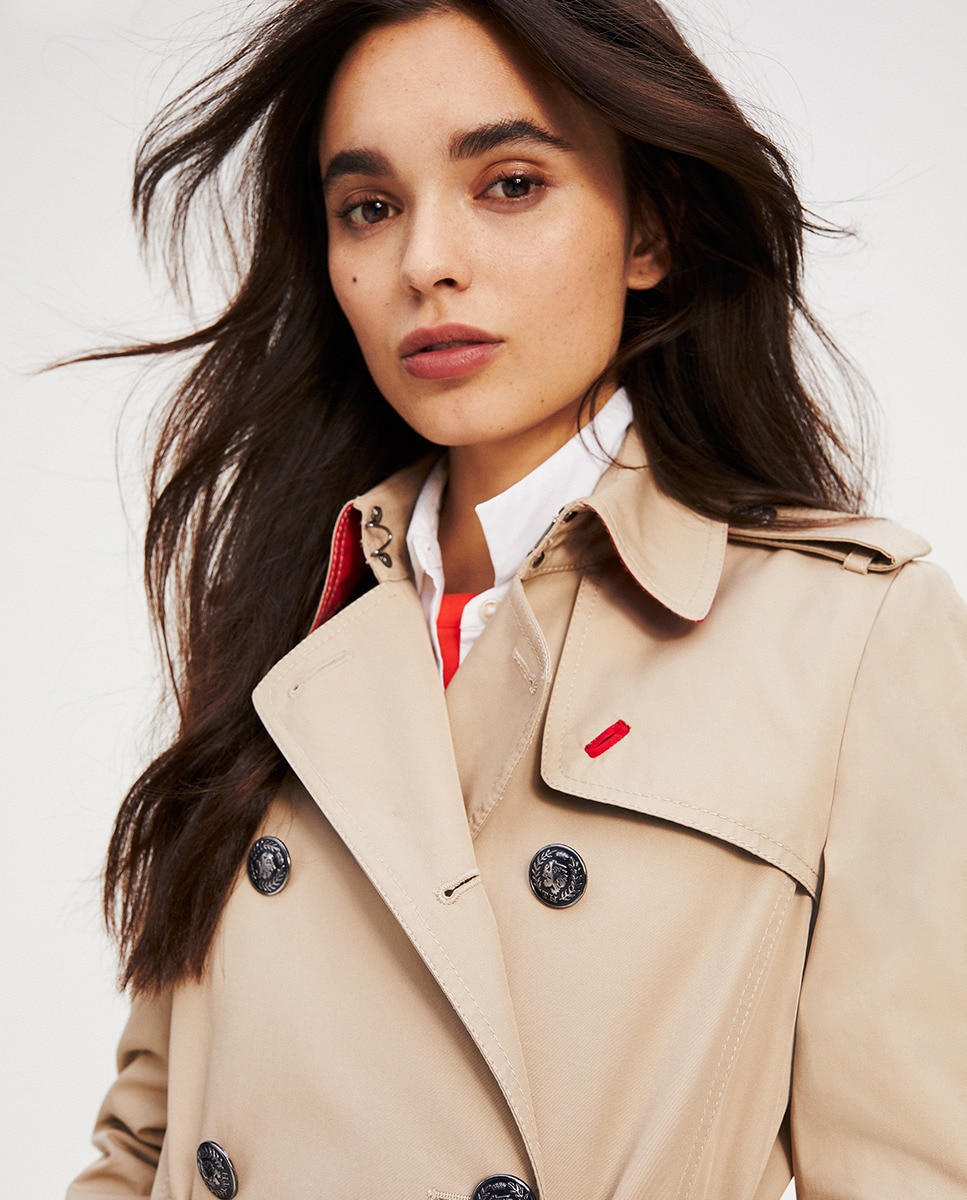 tommy hilfiger gabardina mujer