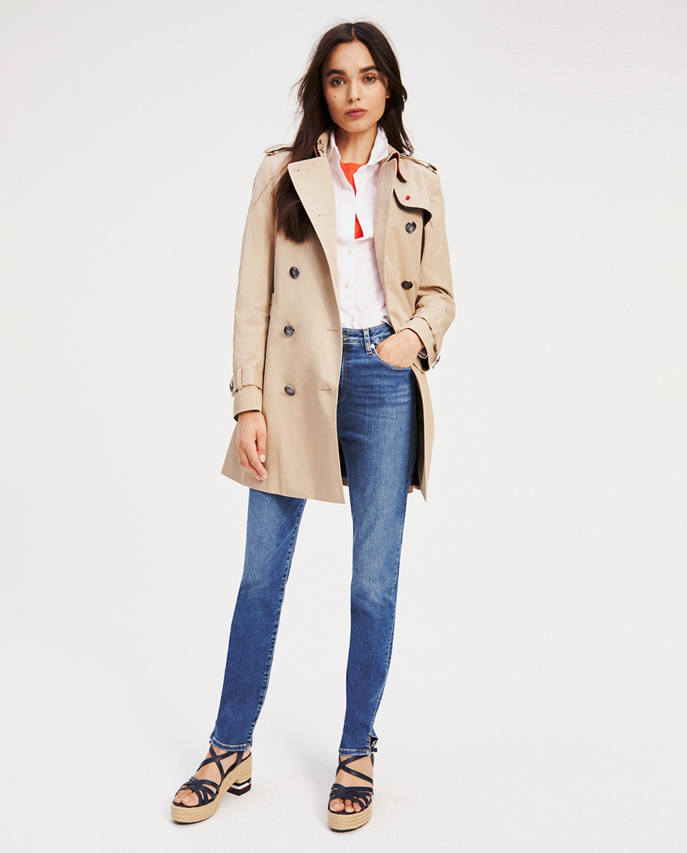 tommy hilfiger gabardina mujer