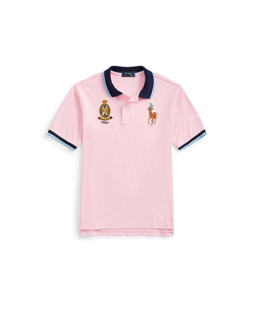 boys pink polo shirt