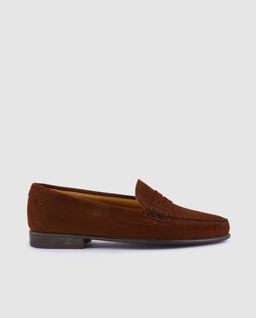 mens light brown suede loafers