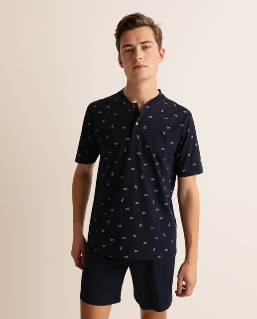 pijama corto tela hombre