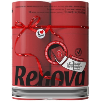 Renova Papel Higiénico Vermelho embalagem 6 unidades