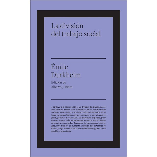 La división del trabajo social (Tapa blanda)
