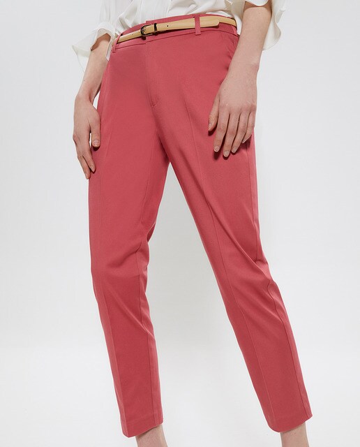 satin skinny trousers