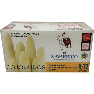 EL NAVARRICO Cojonudos espárragos blancos extra 9-12 frutos IGP Espárrago de Navarra lata 500 g neto escurrido