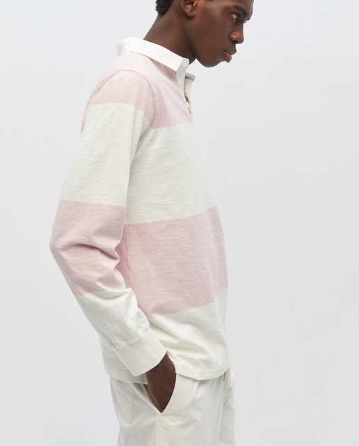 pink long sleeve polo