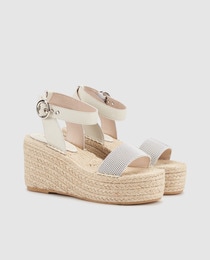 espadrilles compensees blanches