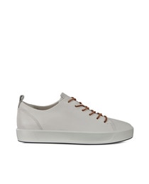 ecco white leather trainers
