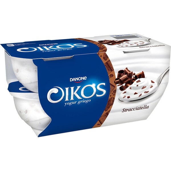 yogur griego con stracciatella pack 4 unidades 110 g · DANONE OIKOS