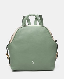 plain green backpack