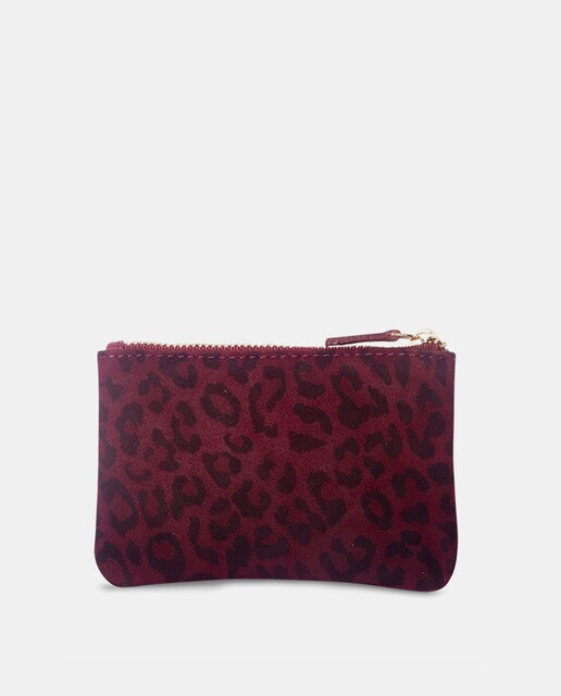 burgundy leather purse