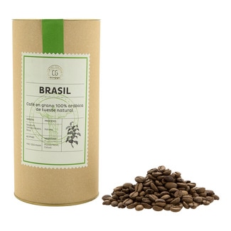Café en grano 100% arábica de tueste natural origen Brasil envase 250 g - Club Del Gourmet