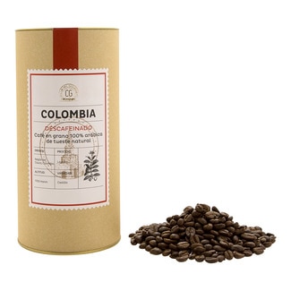 Café Descafeinado en grano 100% arábica de tueste natural origen Colombia envase 250 g - Club Del Gourmet