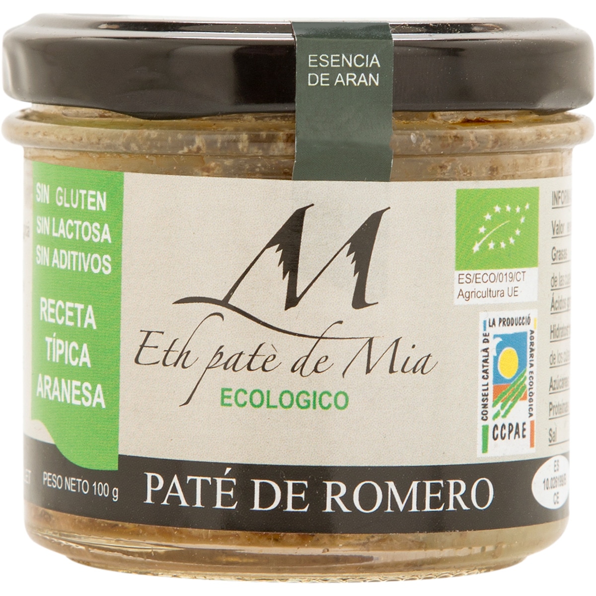 Buy Organic rosemary pâté, glutenfree and lactosefree jar 120 g · ETH