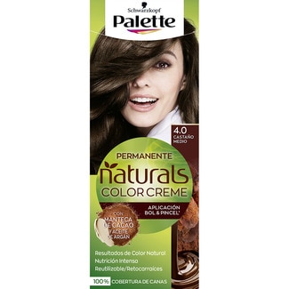SCHWARZKOPF PALETTE Naturals Color Creme coloración permanente nº 4.0 castaño medio caja 1 unidad
