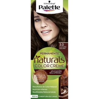 SCHWARZKOPF PALETTE Naturals Color Creme coloración permanente nº 3.0 castaño oscuro caja 1 unidad