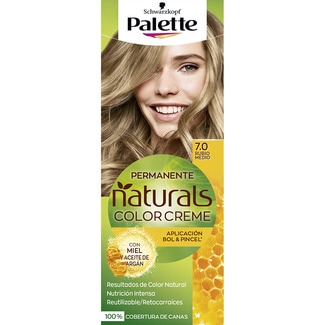 SCHWARZKOPF PALETTE Naturals Color Creme coloración permanente nº 7.0 rubio medio caja 1 unidad