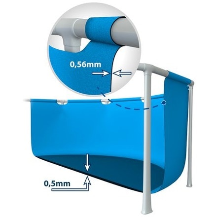 Piscina Desmontable Tubular Small Frame 220 x 150 x 60 cm Azul-2