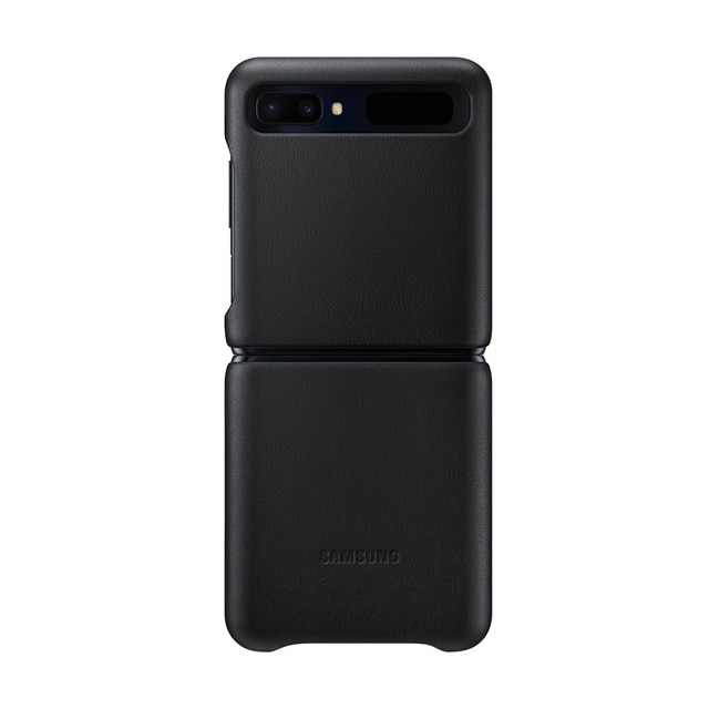Funda negra Samsung Leather Cover para Samsung Galaxy Z Flip