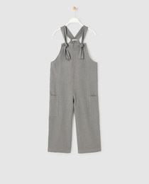 grey linen dungarees