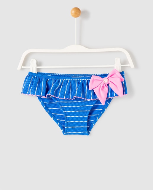 blue striped bikini bottoms