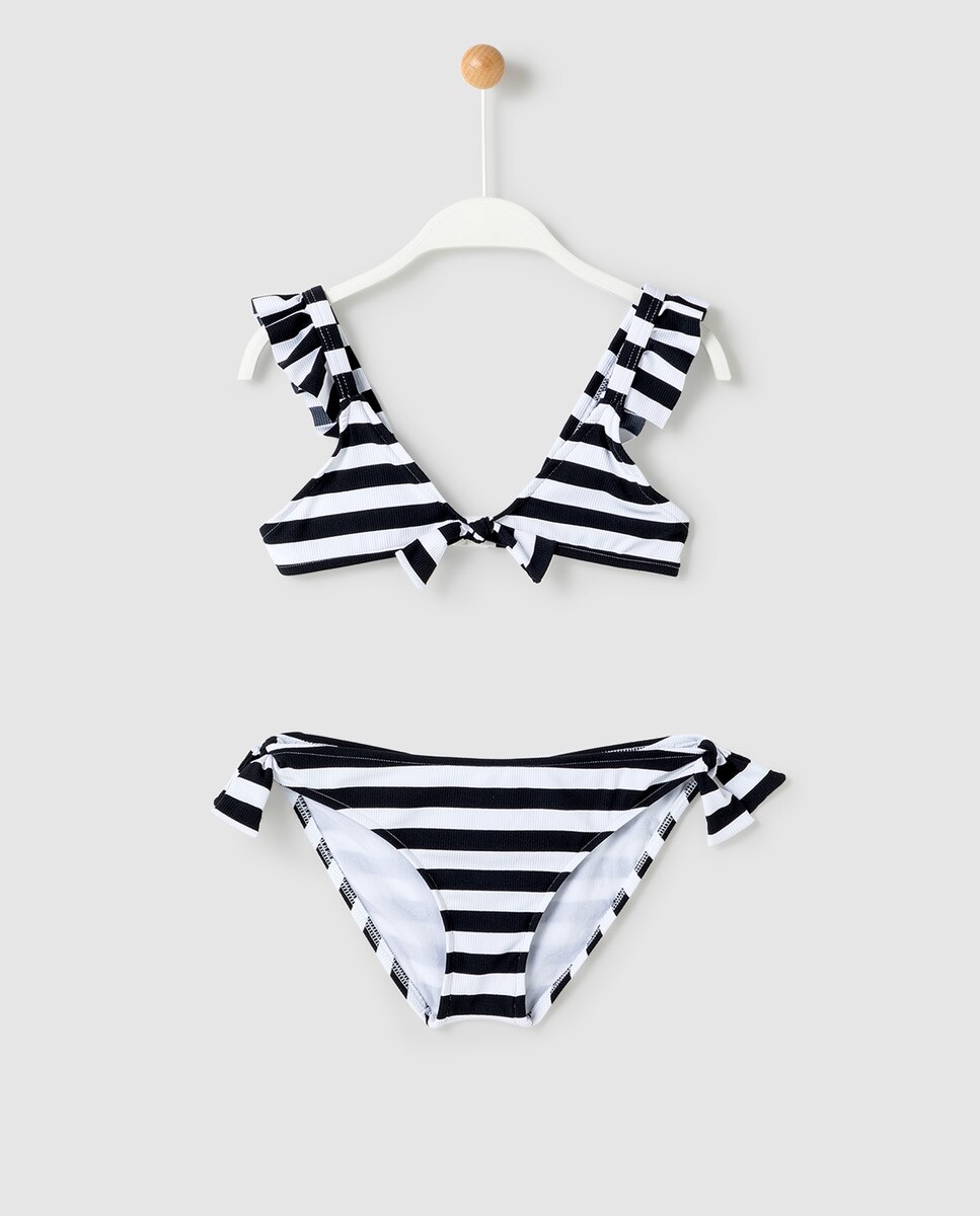 Bikini de niña de rayas y volante · Guillermina Baeza · Moda · El Corte Inglés