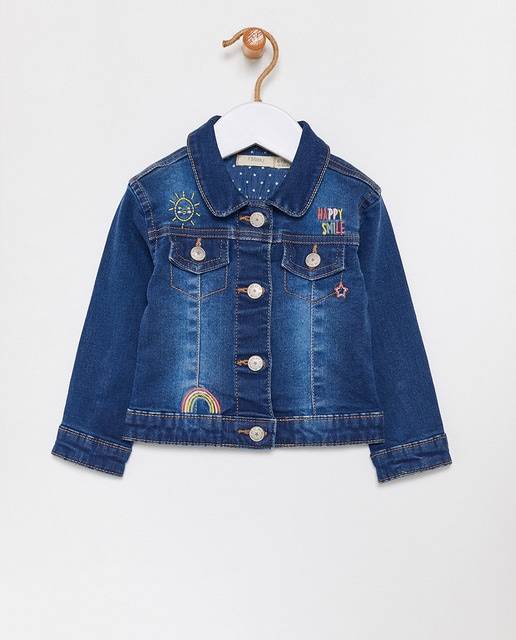 Veste En Jean Bebe Fille Bleue Avec Broderies Mode El Corte Ingles