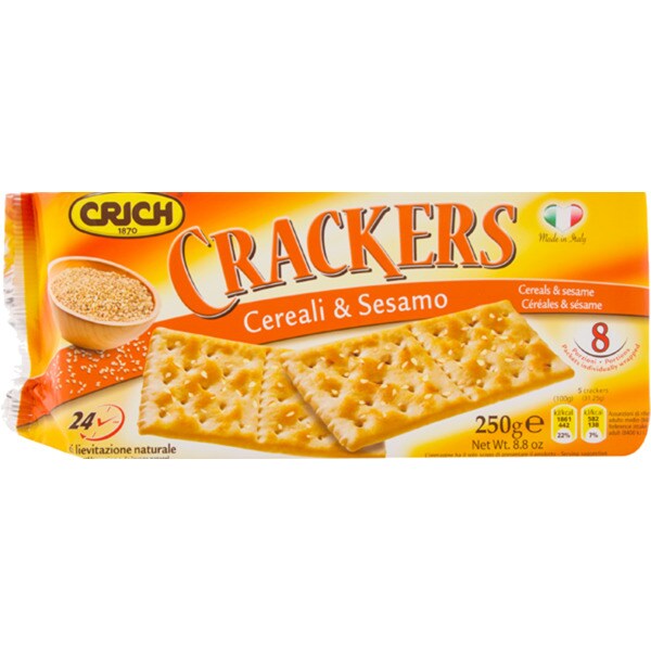 Crackers de Sésamo Kosher embalagem 250 g · Crich · Supermercado El