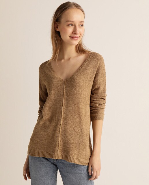 plain v neck sweater