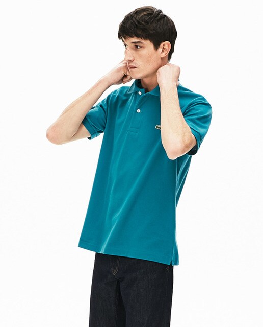 Pólo piqué classic azul de homem com manga curta