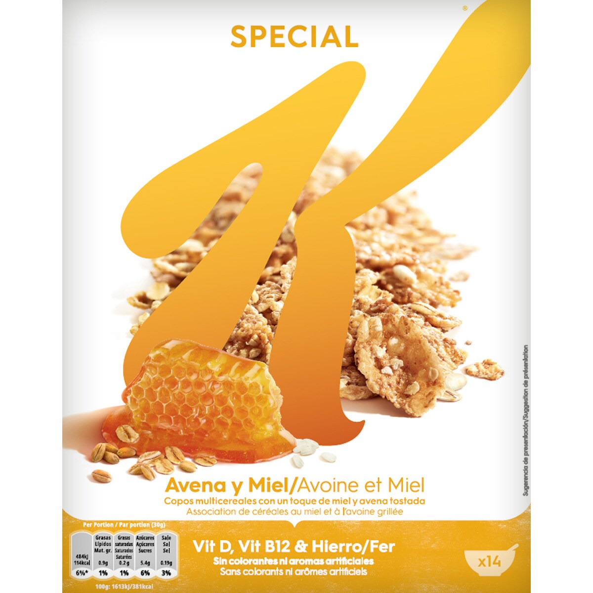 Cereales de desayuno de avena y miel paquete 420 g · KELLOGG'S SPECIAL