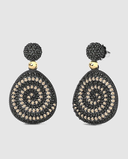 Pendientes Bohemme Universo de plata, espinelas y circonitas