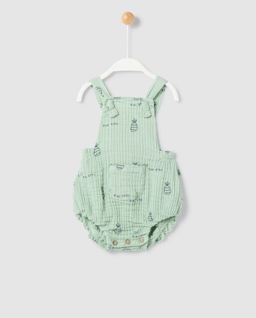 baby boy green romper