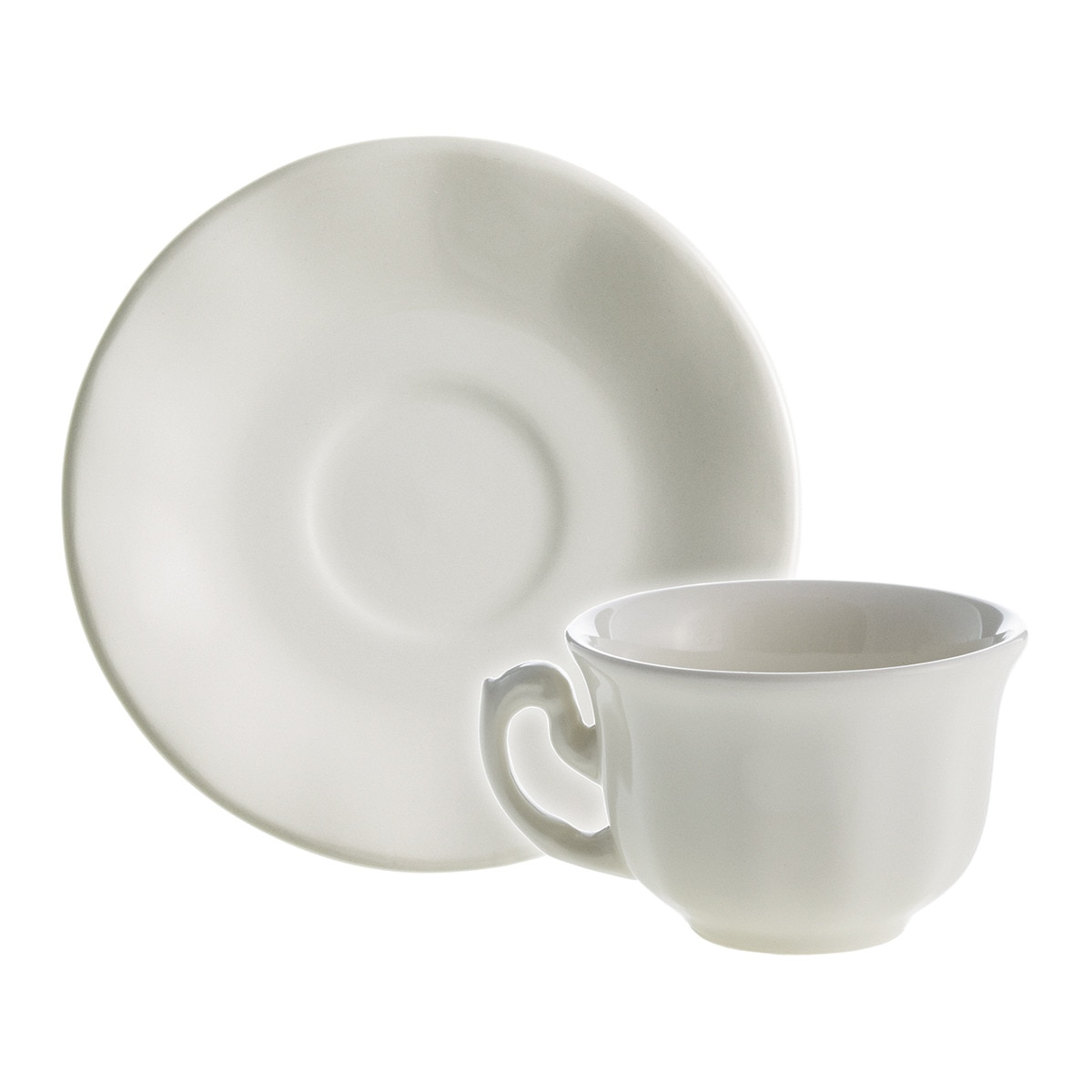 La Cartuja De Sevilla - Taza De Café Con Plato Aurora Blanco La Cartuja De Sevilla.