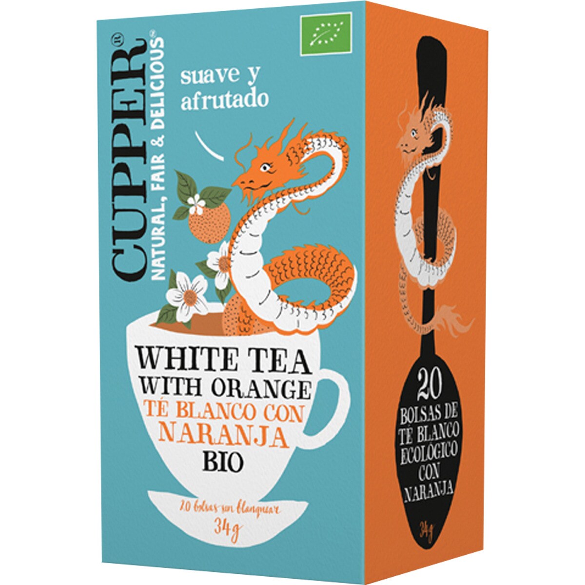 White Tea With Orange Bio té blanco con naranja ecológico envase 20