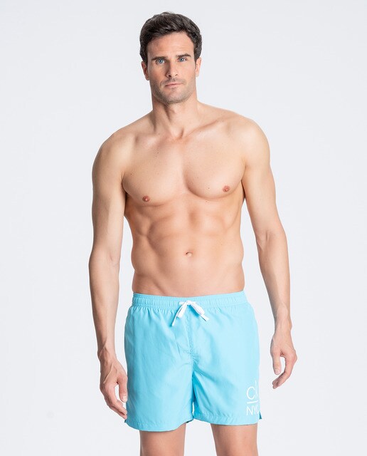 Calções de banho azul-claro