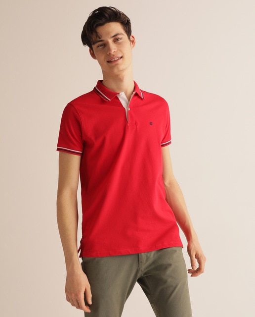 polo rojo hombre