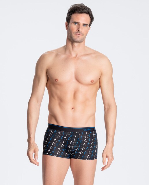 Boxers de malha pretos de homem